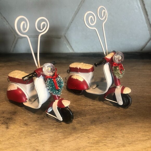 PIER 1 LED VINTAGE STYLE SCOOTER CARD/PHOTO HOLDER - Picture 1 of 8